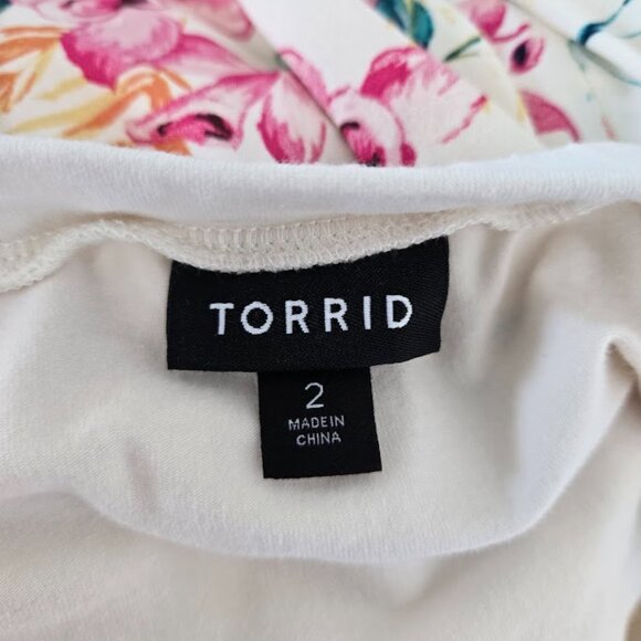 TORRID Midi Jersey Challis Sweetheart Tube Dress Sz 2 - Picture 9 of 10